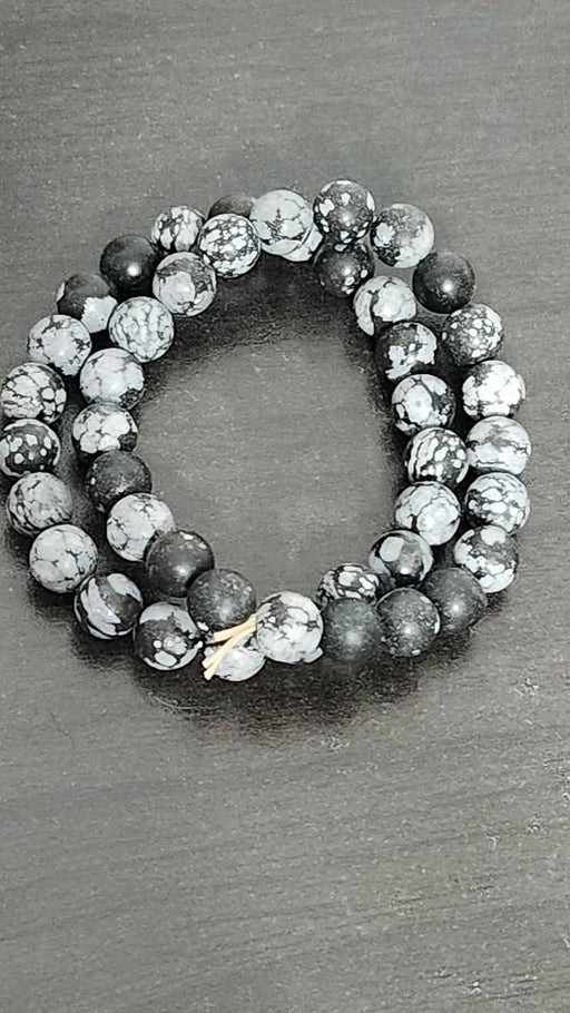Snowflake Obsidian Bracelet