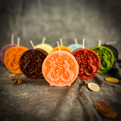 Beeswax Gemini Twins Zodiac Spell Candle - Communication, Creativity & Adaptability