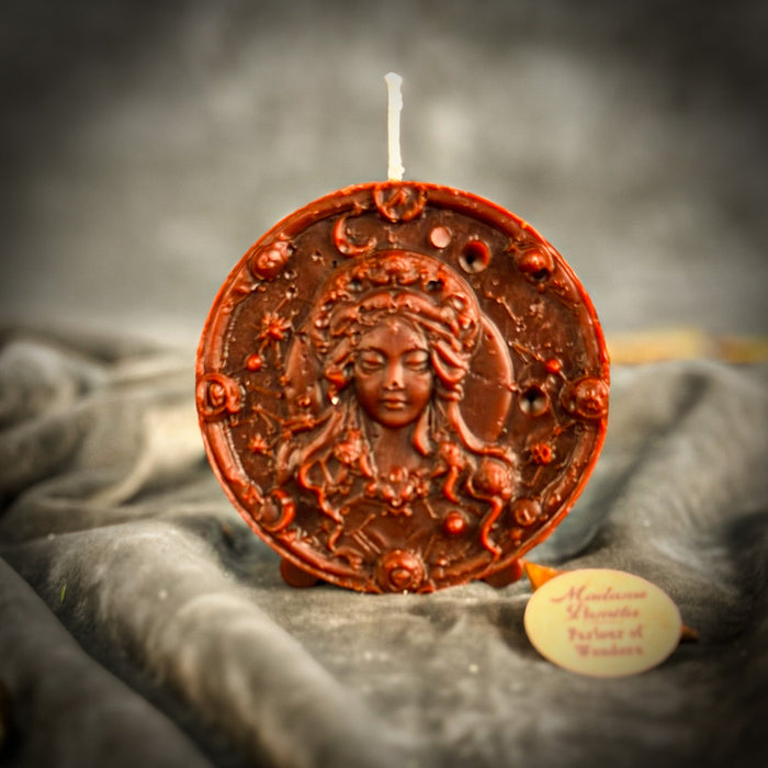 Beeswax Virgo Maiden Zodiac Spell Candle - Focus, Healing & Practicality