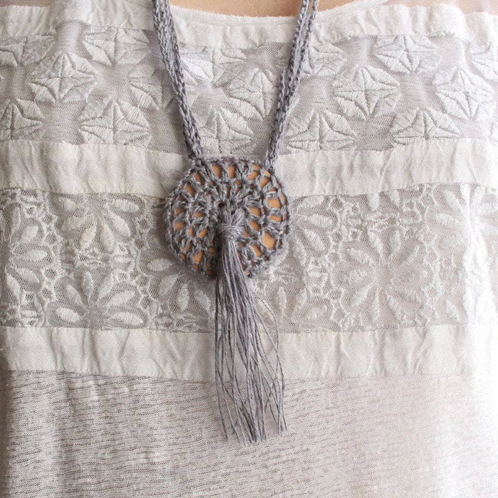 Boho Macrame Necklace Crochet Pattern