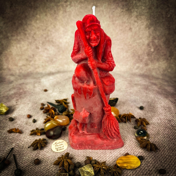 Beeswax Baba Yaga Spell Candle - Wisdom, Protection & Wild Power