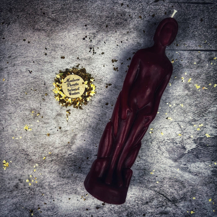 Beeswax Human Figural Spell Candle - Personal Empowerment & Intention Magic