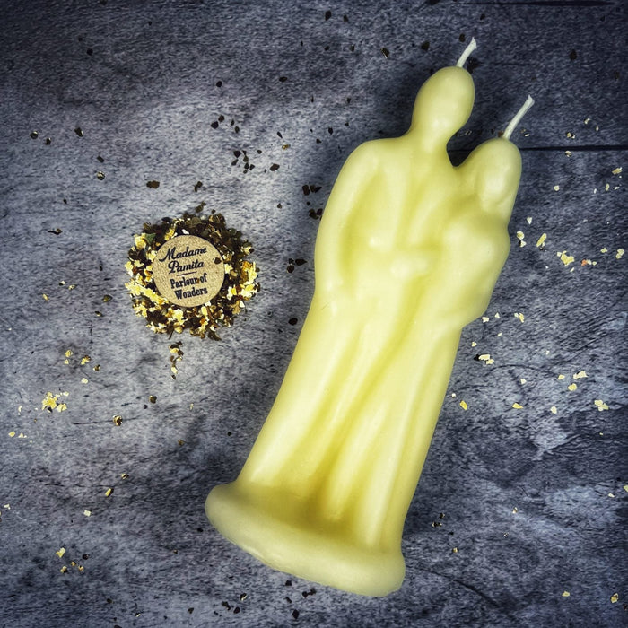 Beeswax Happy Marriage Spell Candle - Commitment & Union Magic