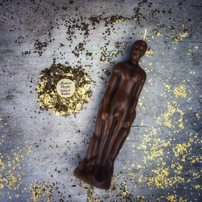 Beeswax Male Figural Spell Candle - Sympathetic Magic & Personal Power